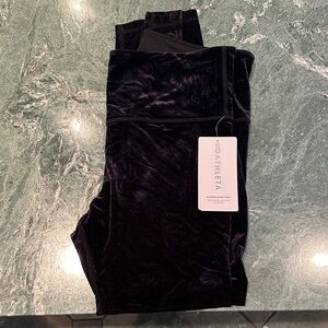 Athleta Black Velvet Leggings